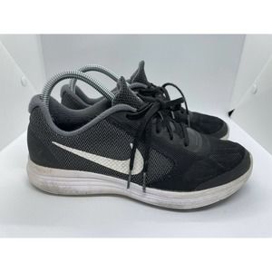 Nike Revolution 3 Sneakers Running Shoes Athletic Youth 6Y Black Gray 819413-001
